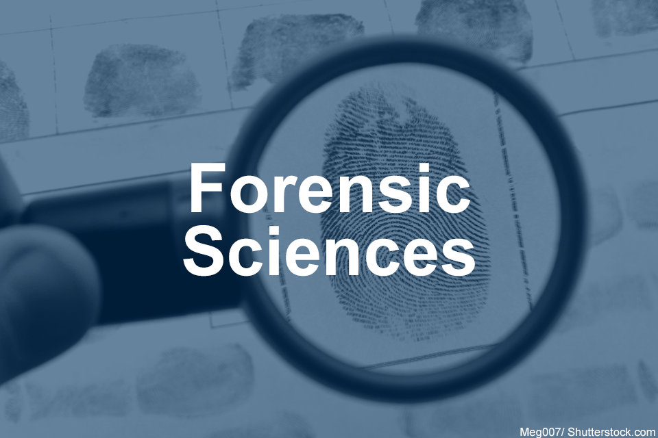 A magnifying glass examining a fingerprint